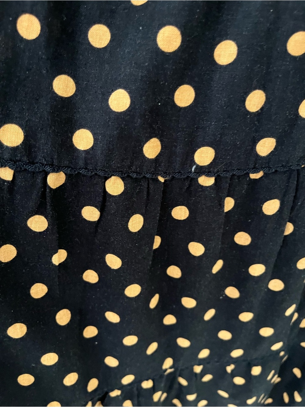 Cynthia Rowley Black and Tan Polka Dot Sleeveless Midi Dress size 6 - Picture 6 of 9
